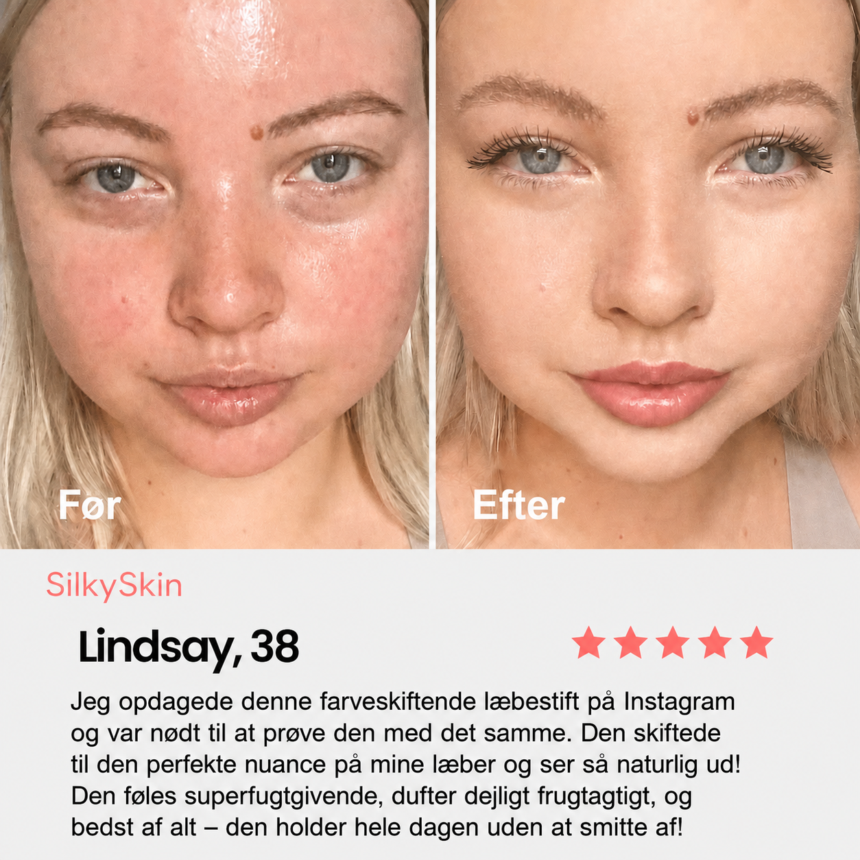 SilkyLips – Perfekt Nuance, Uden Tørre Læber